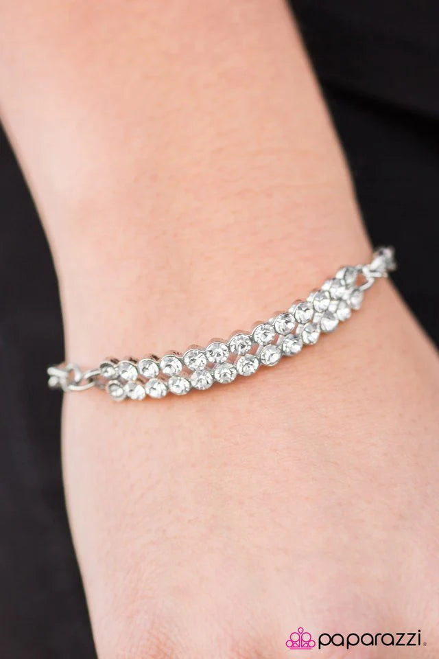 Paparazzi Bracelet ~ All Bravado - White