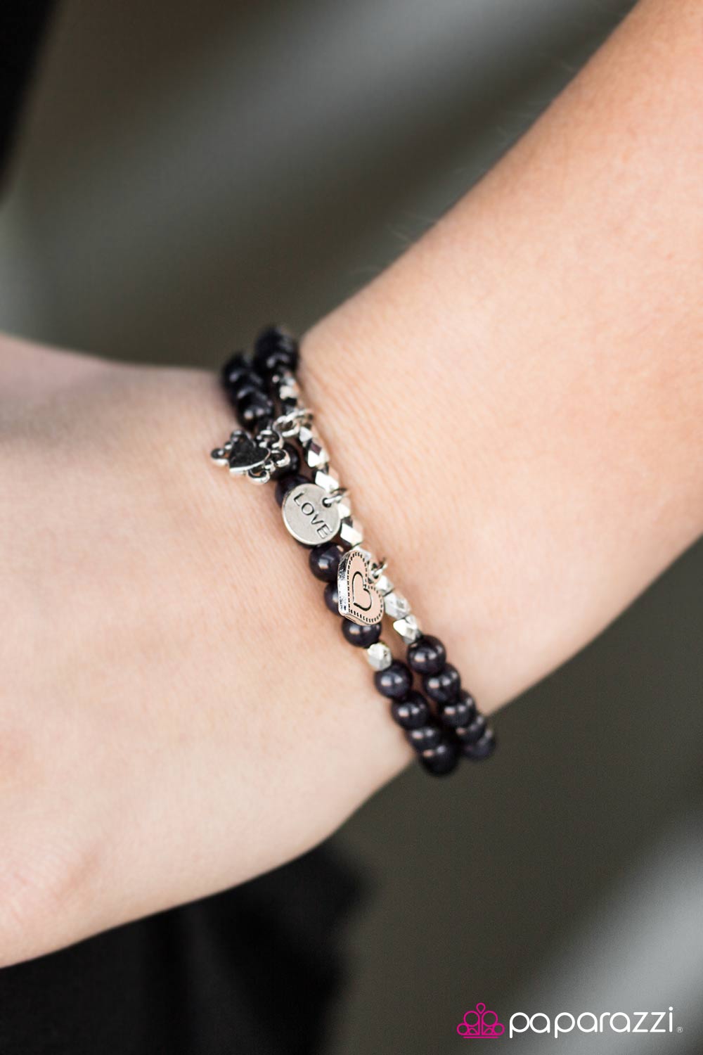Pulsera Paparazzi ~ Elige el amor - Negro