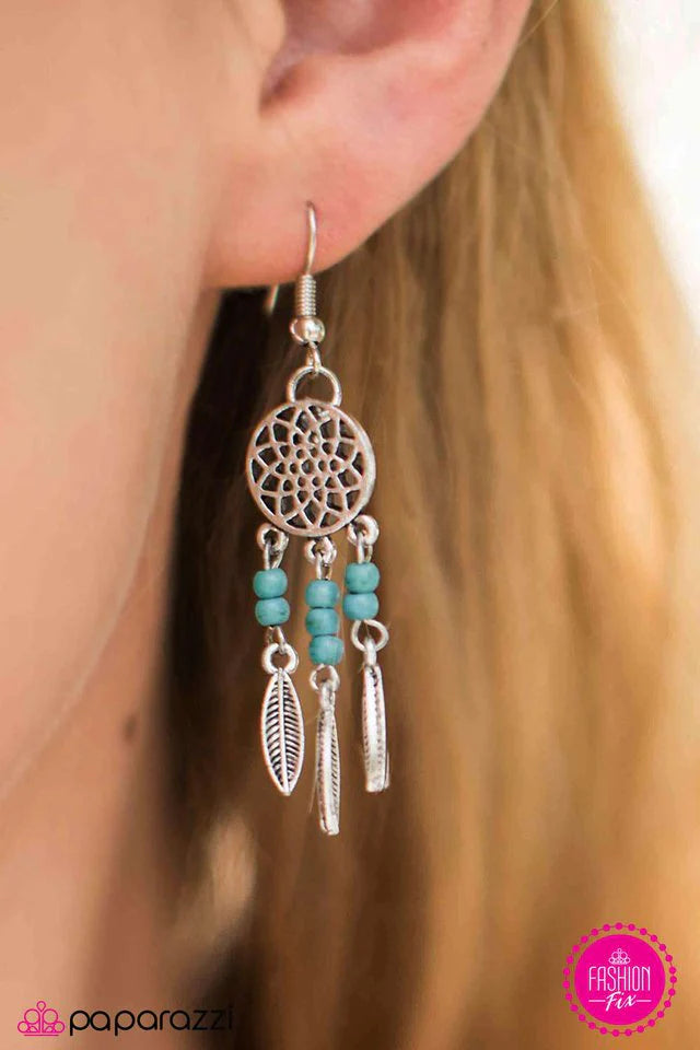 Paparazzi Earring ~ Desert Vibes - Blue