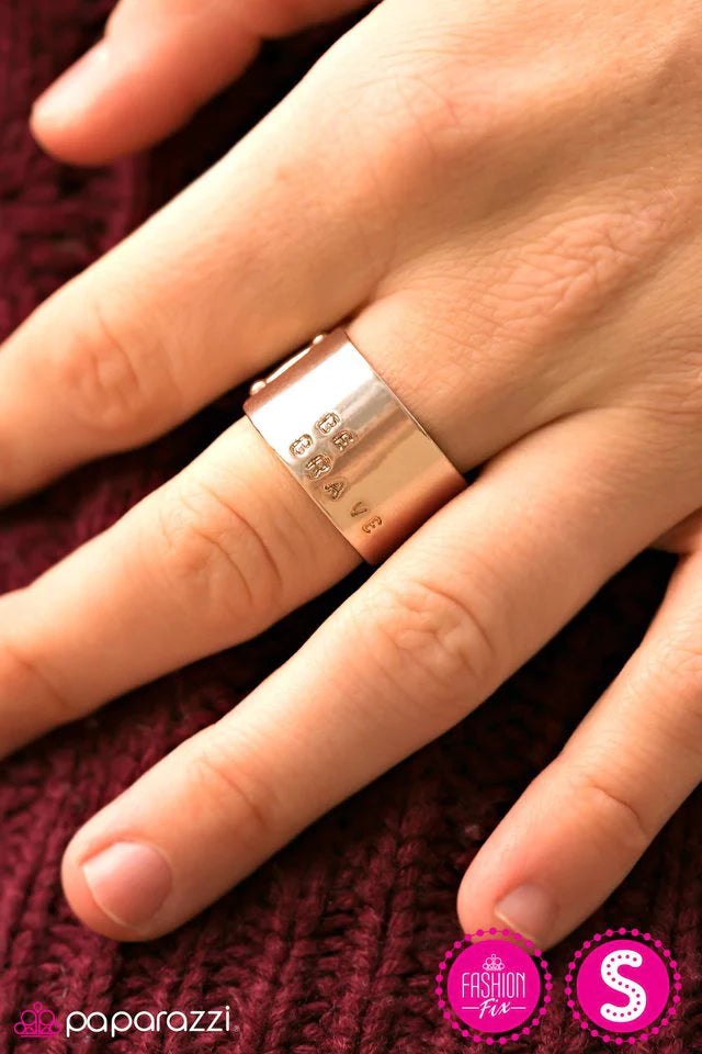 Paparazzi Ring ~ Bravest Of Them All - Rose Gold