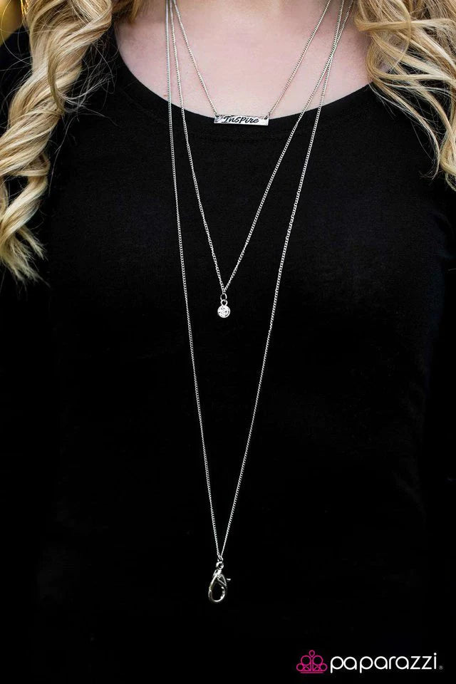 Paparazzi Necklace ~ Inspired To Inspire - Silver