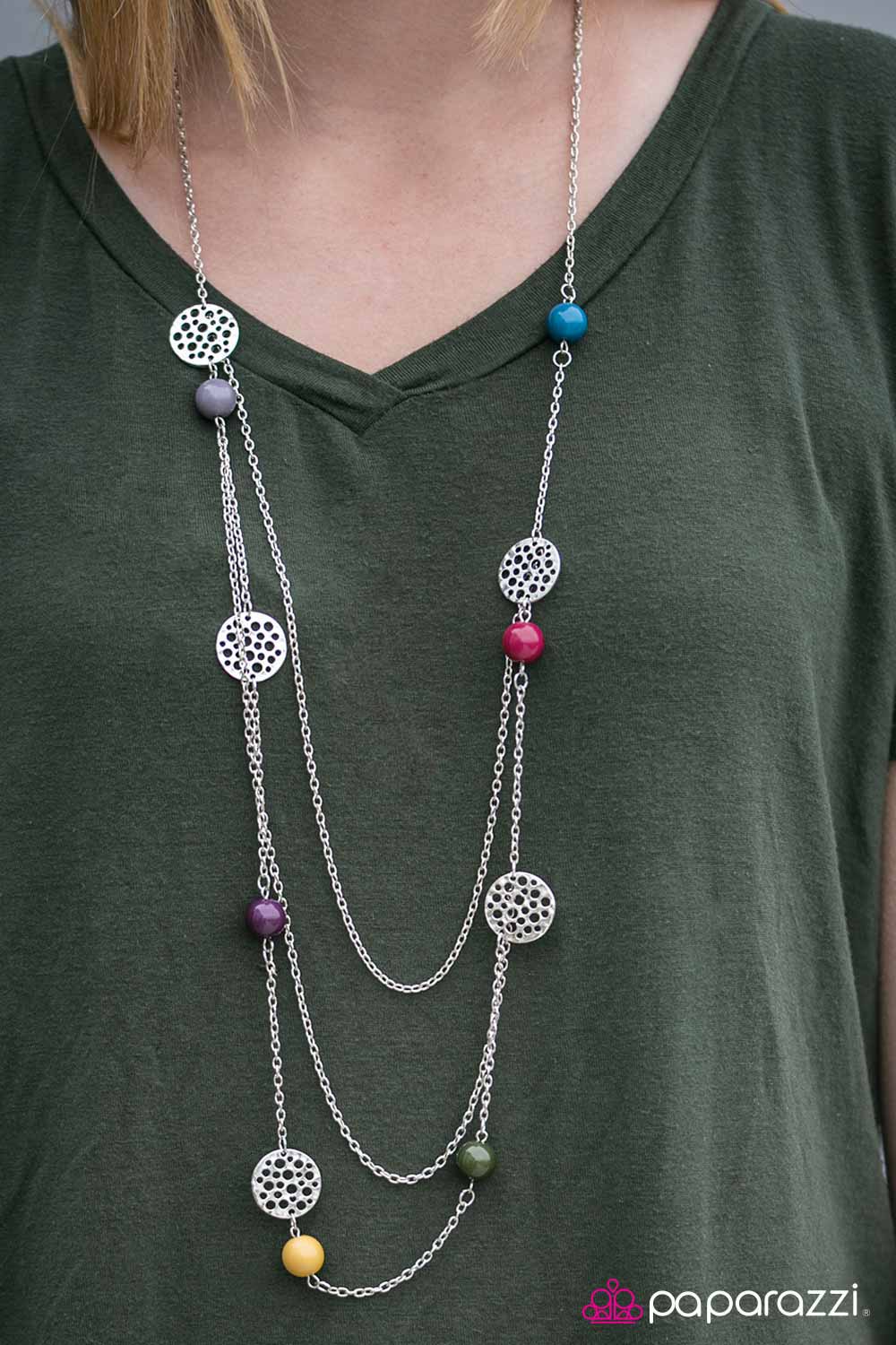 Paparazzi Necklace ~ Colorful Calamity - Multi