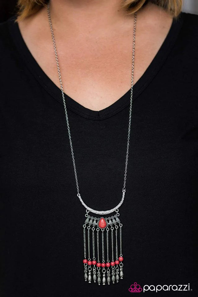 Paparazzi Necklace ~ Mountain Beauty - Red