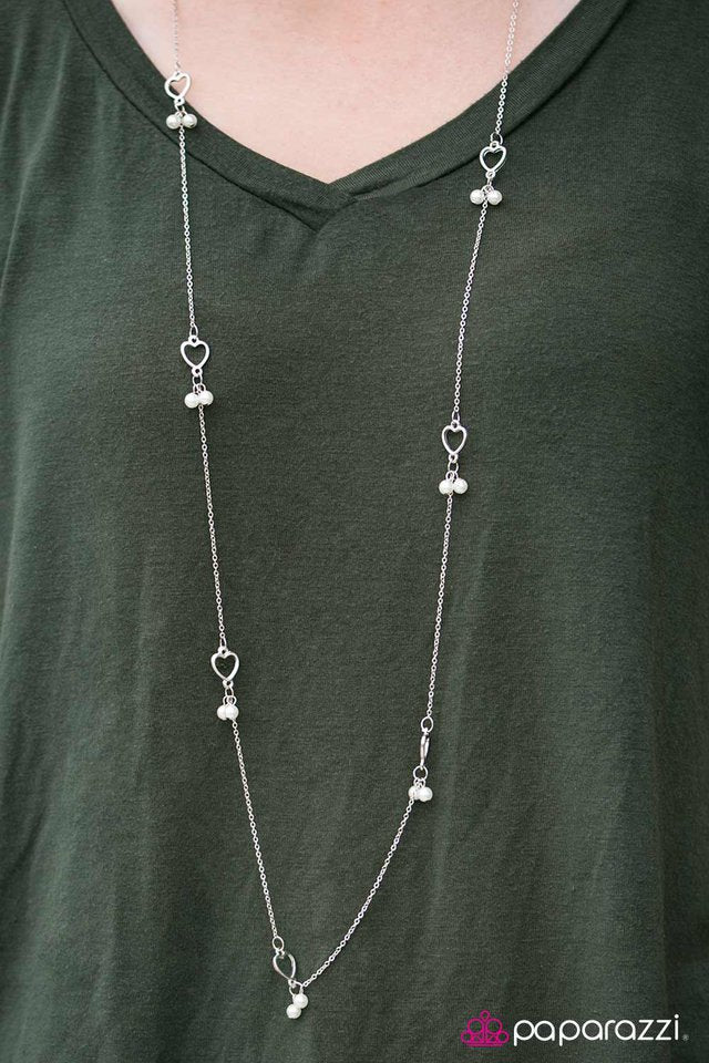 Paparazzi Necklace ~ Its Your Love - White