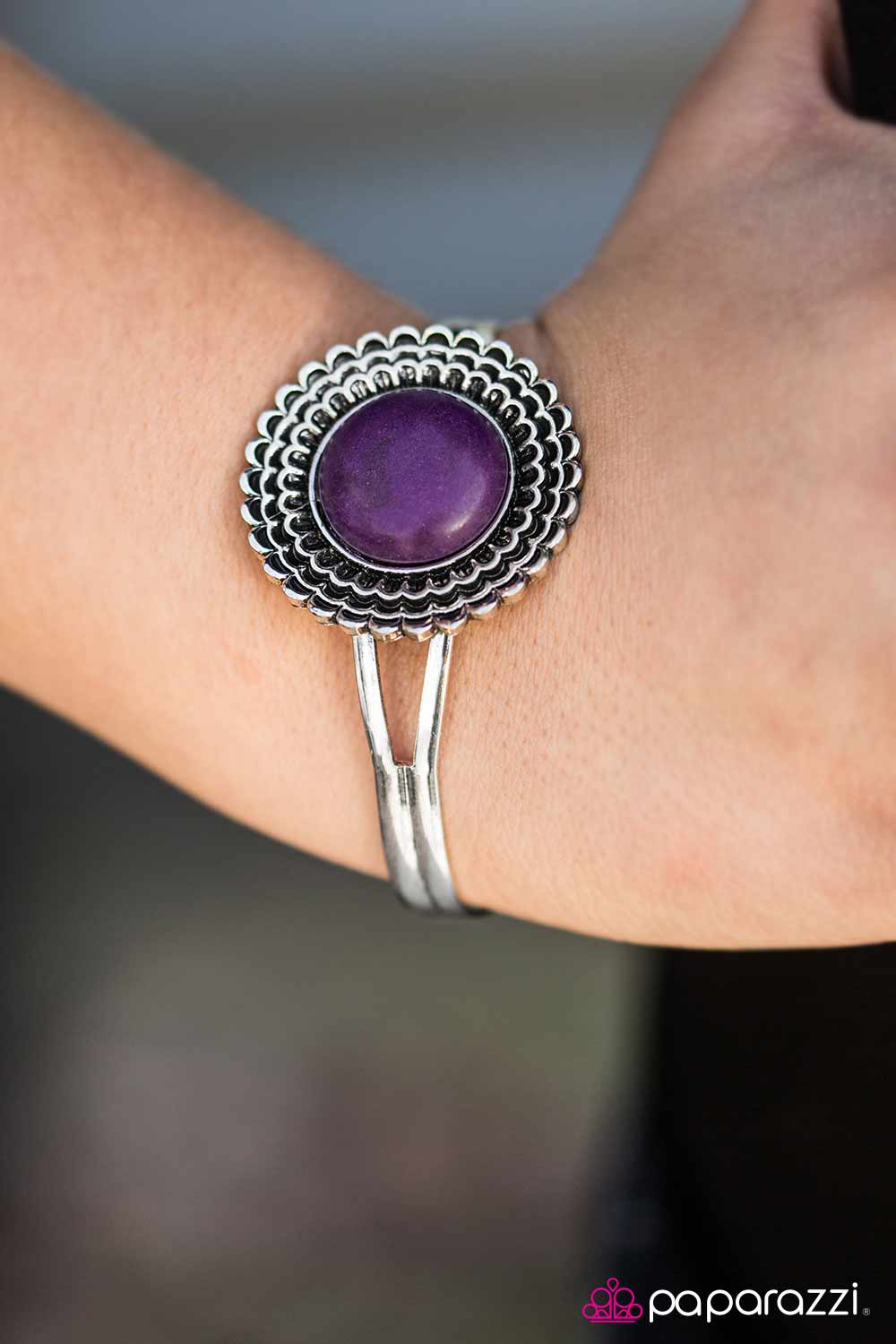 Paparazzi Bracelet ~ Live In Full Bloom - Purple