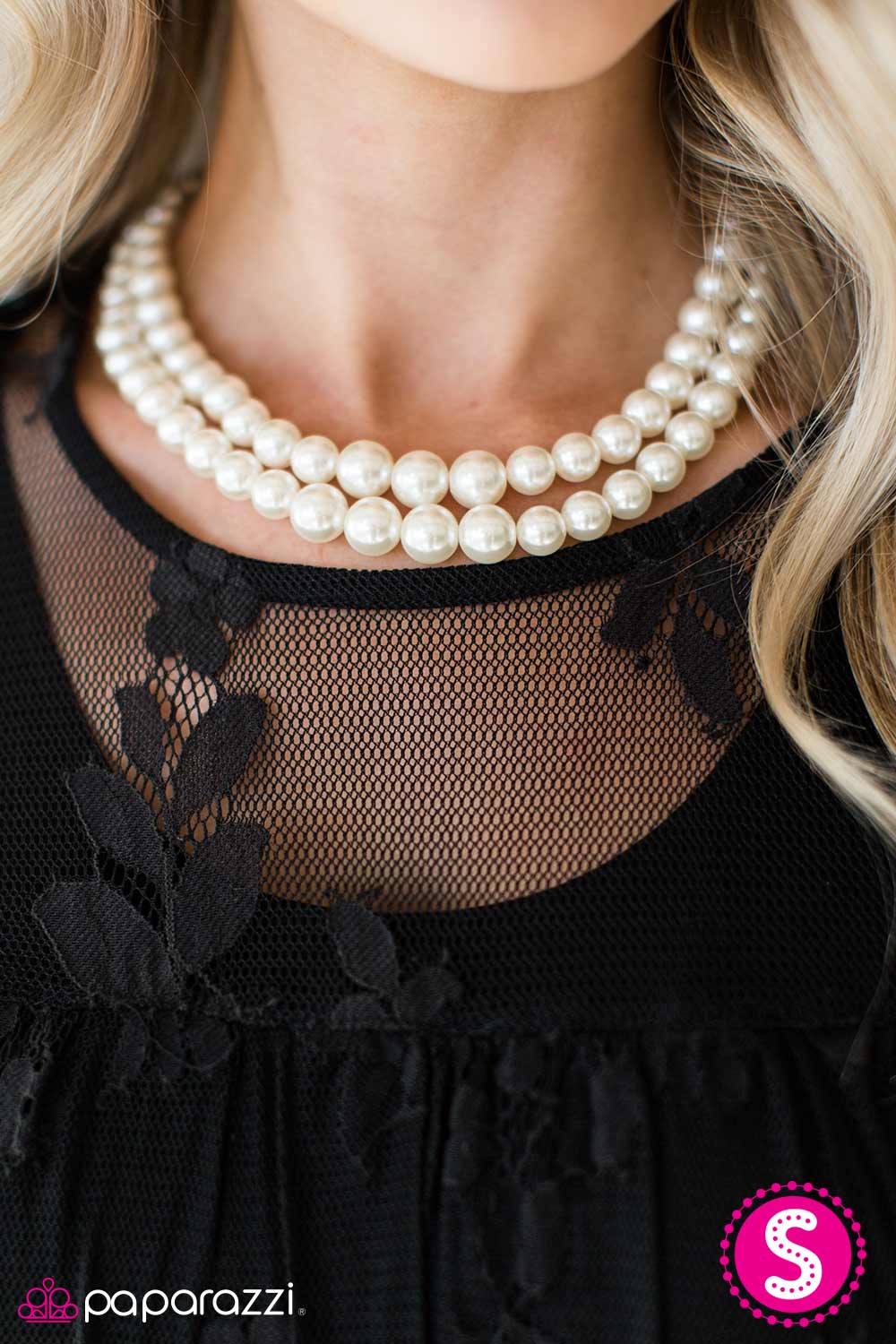 Paparazzi Necklace ~ Woman Of The Year - White