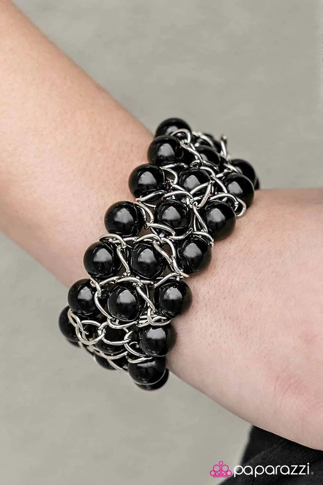 Pulsera Paparazzi ~ Cadillac Lane - Negro