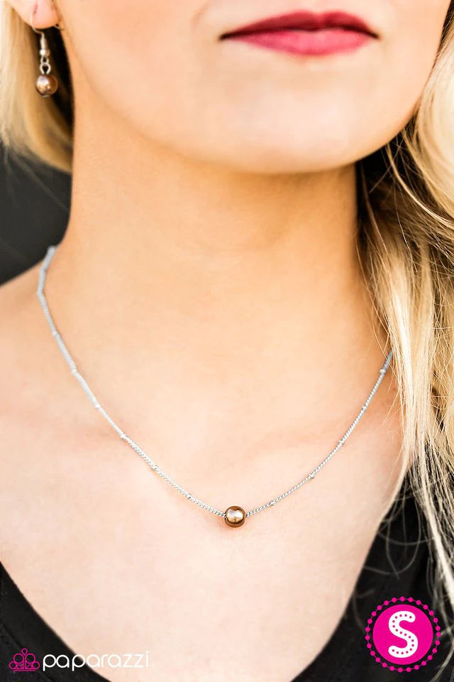 Paparazzi Necklace ~ Poshly Prim - Brown