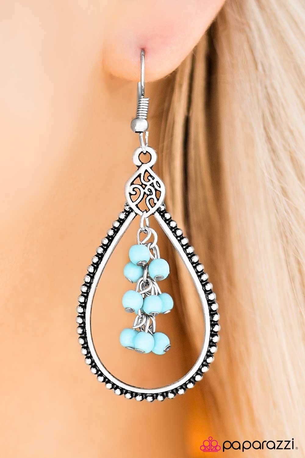 Paparazzi Earring ~ Right As Rain - Blue