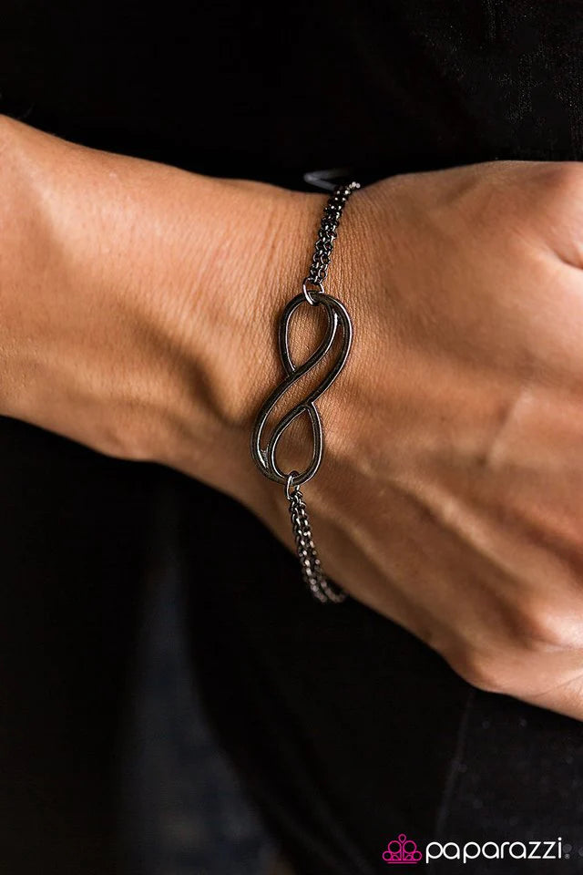 Pulsera Paparazzi ~ Hasta el fin de los tiempos - Negro