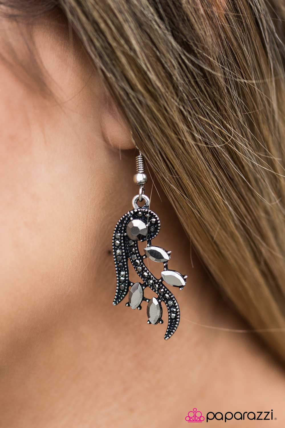 Paparazzi Earring ~ Stellar Symphonies - Silver