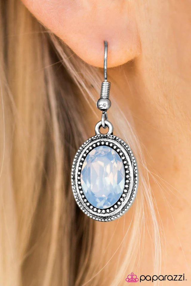 Paparazzi Earring ~ Galactic Glam - Blue