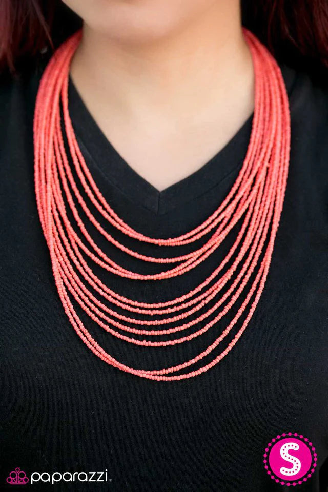 Paparazzi Necklace ~ A BEAD-iful Adventure - Orange