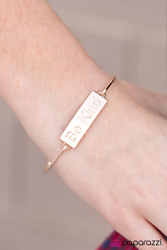 Paparazzi Bracelet ~ Be Kind - Rose Gold
