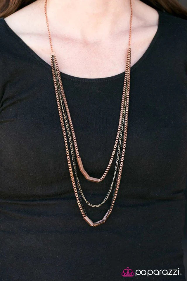 Collar Paparazzi ~ True Grit - Cobre