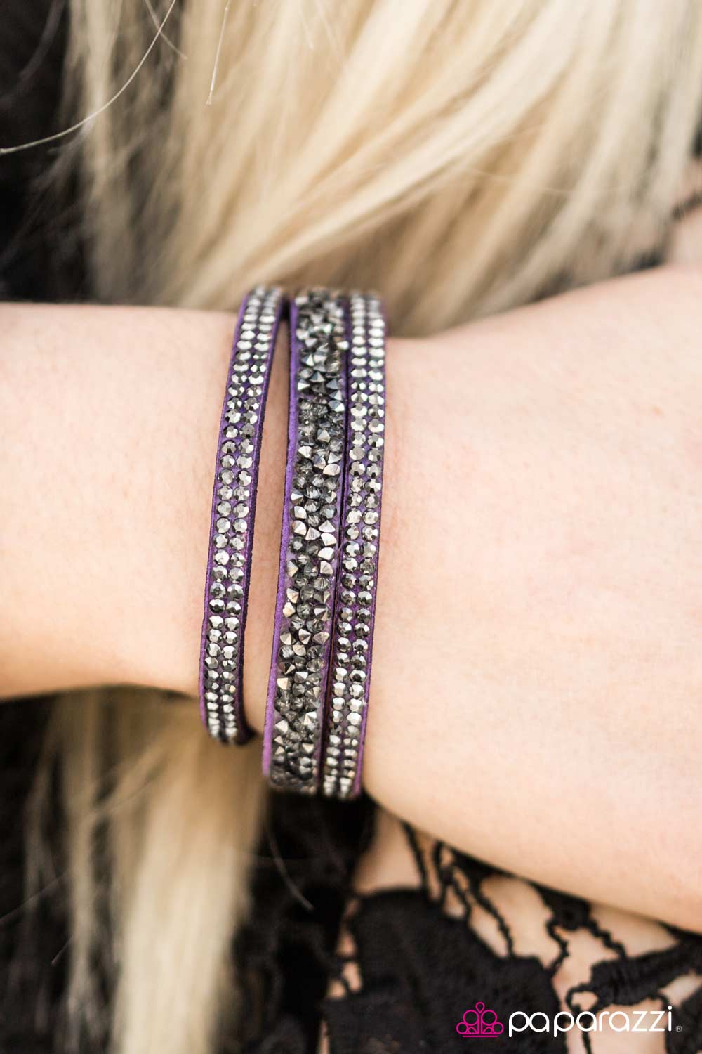 Paparazzi Bracelet ~ I Love Rock N Roll - Purple
