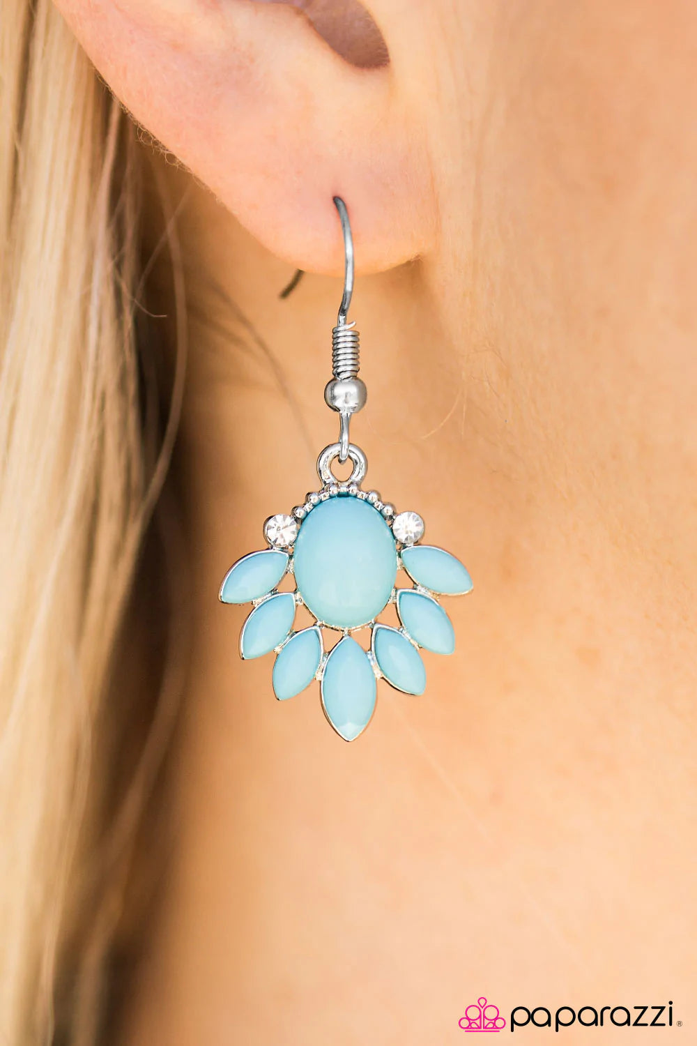 Paparazzi Earring ~ Demurely Demure - Blue
