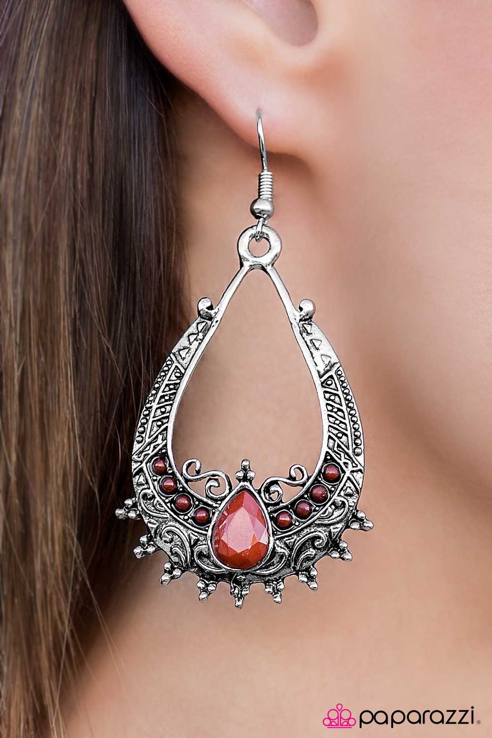 Paparazzi Earring ~ Living The WILDLIFE - Brown