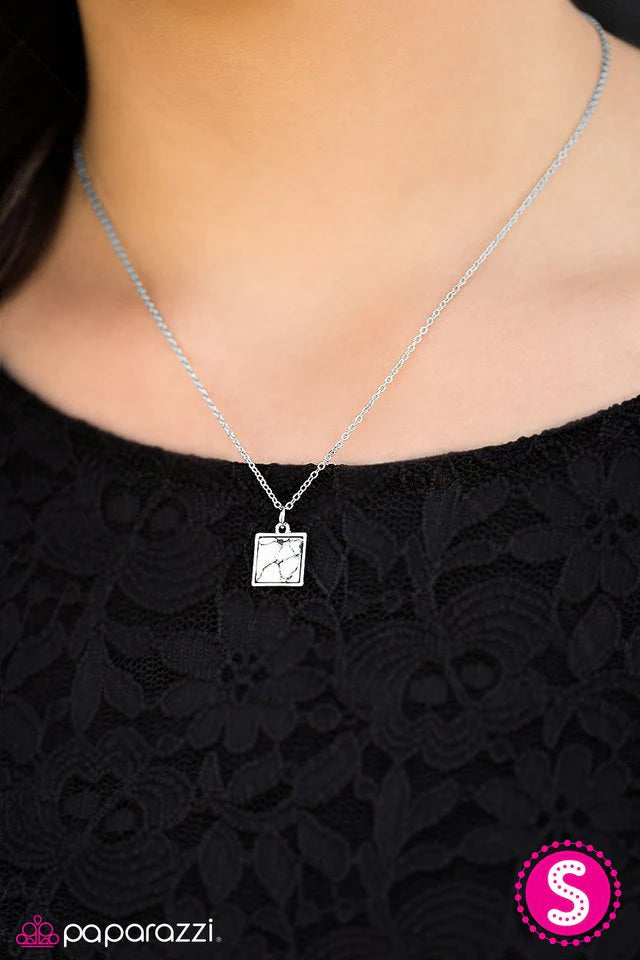 Paparazzi Necklace ~ Anasazi Cliffs - White