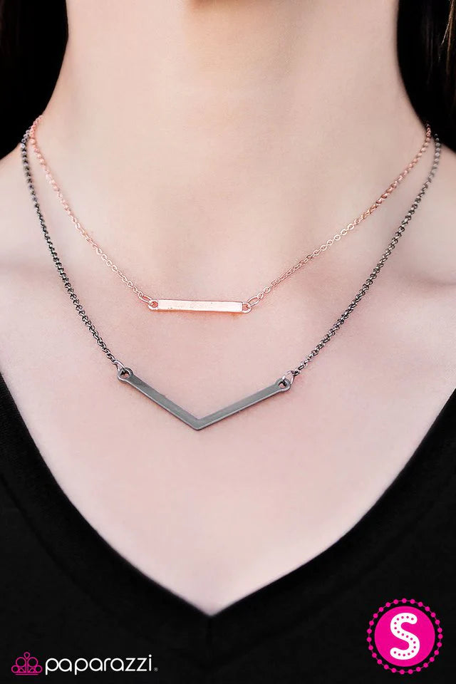 Paparazzi Necklace ~ Metal Mayhem - Black