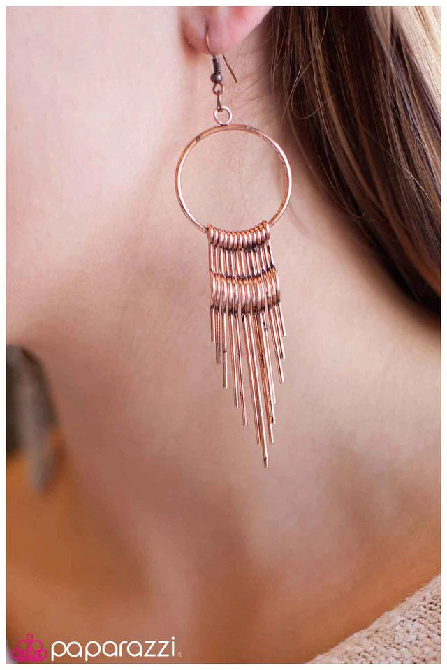 Paparazzi Earring ~ Do Not Sass Me - Copper