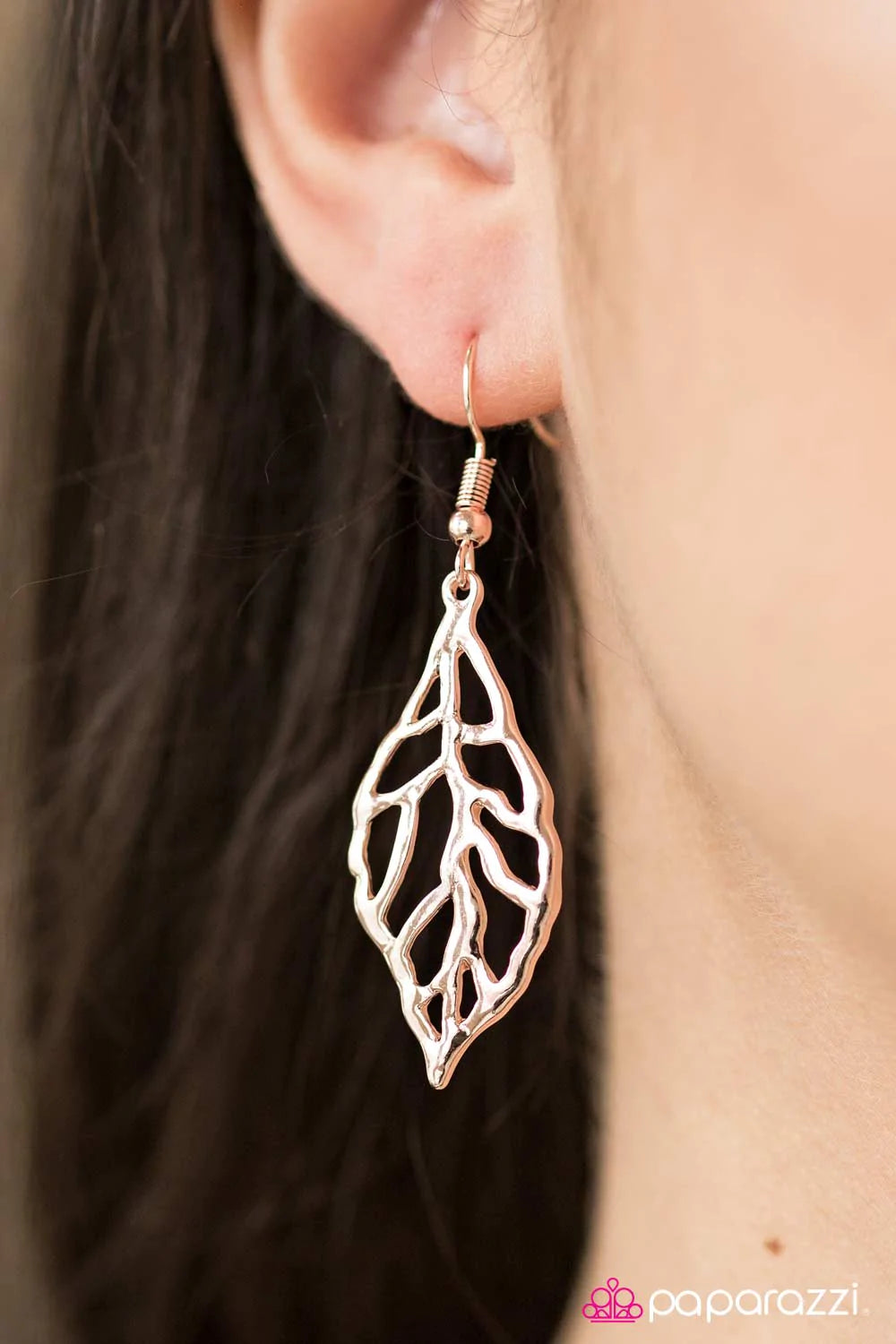 Paparazzi Earring ~ BeLEAF In Me - Gold