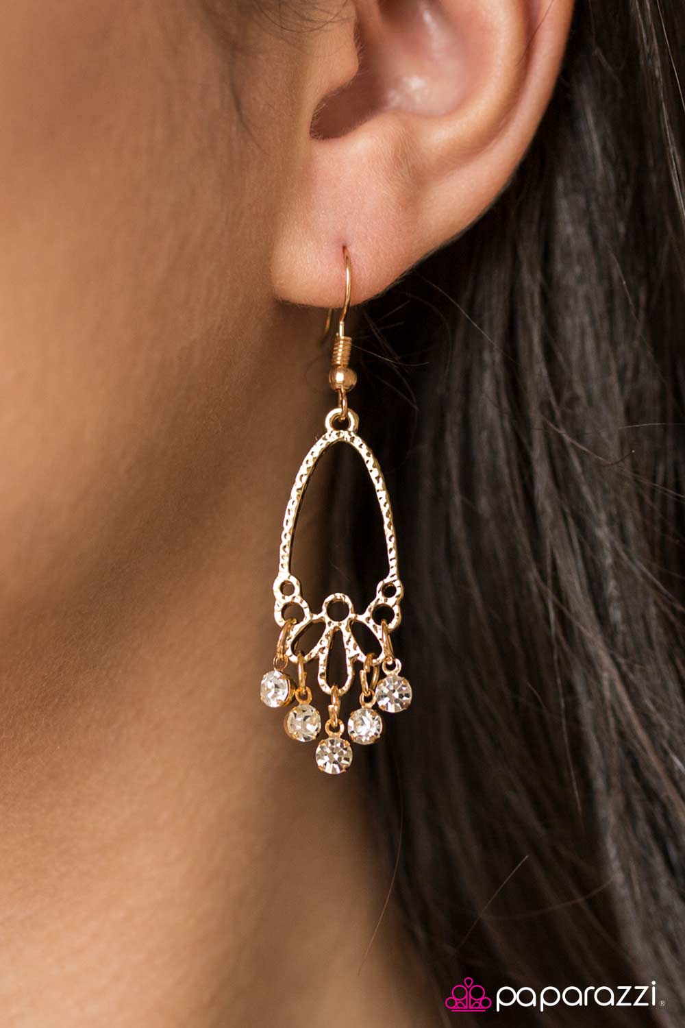 Paparazzi Earring ~ Twinkling Nights - Gold