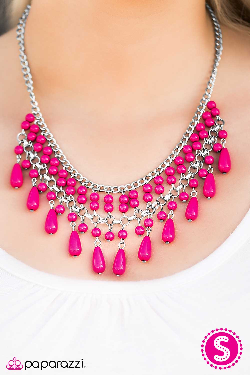 Paparazzi Necklace ~ Daredevil - Pink