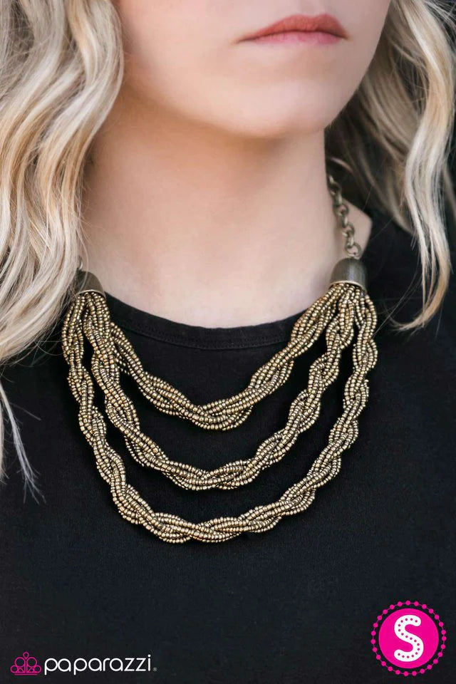 Paparazzi Necklace What a BEAD-iful World Brass – Paparazzi