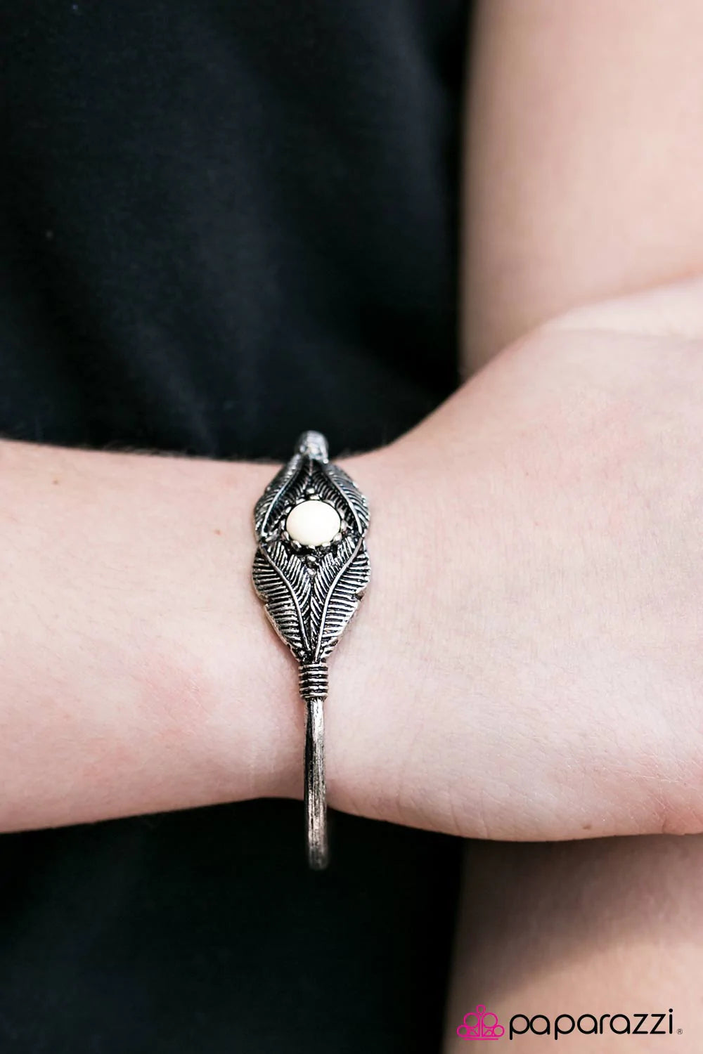 Paparazzi Bracelet ~ The FLOCK Is Ticking - White