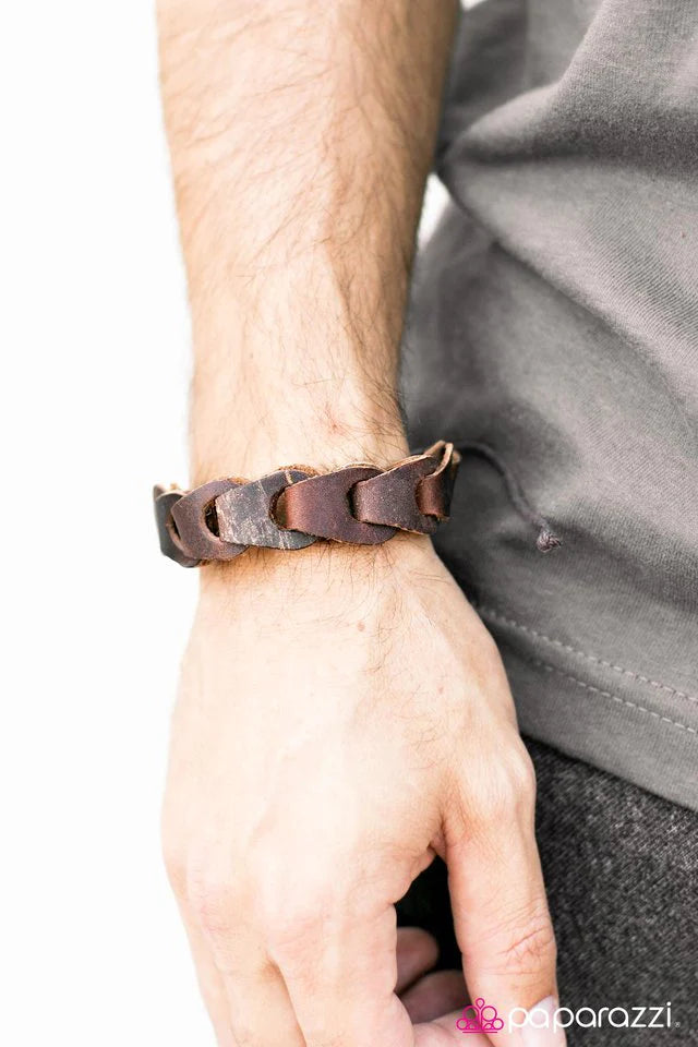Paparazzi Bracelet ~ Safe Harbor - Brown