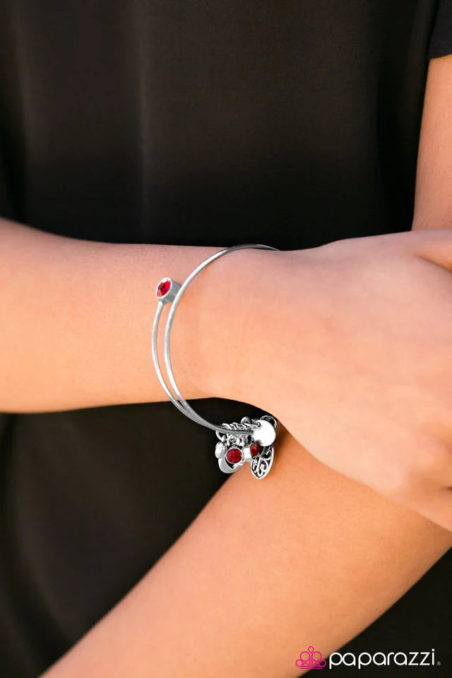 Paparazzi Bracelet ~ Love To Bits - Red