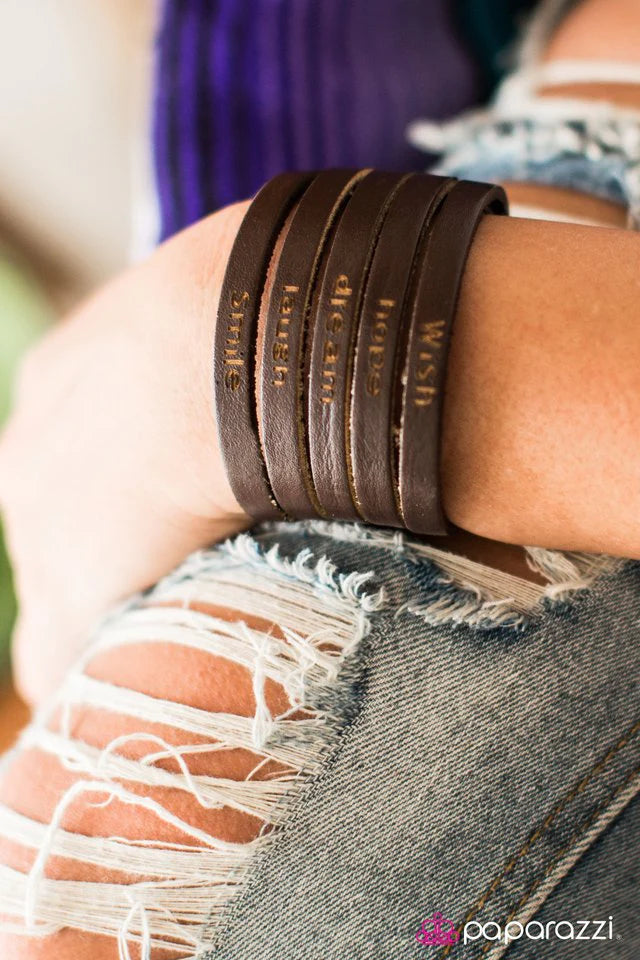 Paparazzi Bracelet ~ A DREAMER Come True - Brown