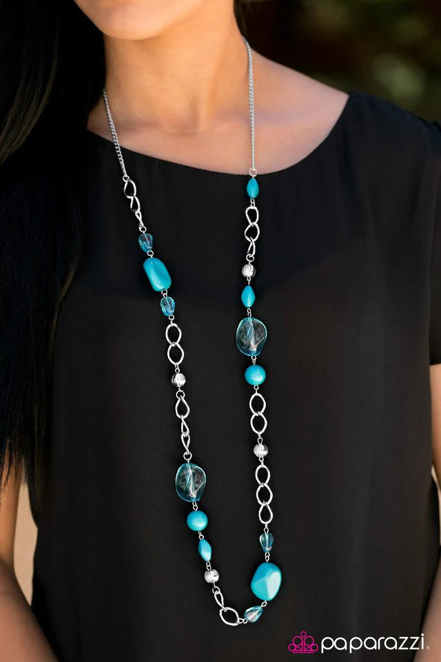 Collar Paparazzi ~ GLASS-ical Music - Azul