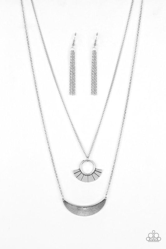 Paparazzi Necklace ~ Tribal Trek - Silver