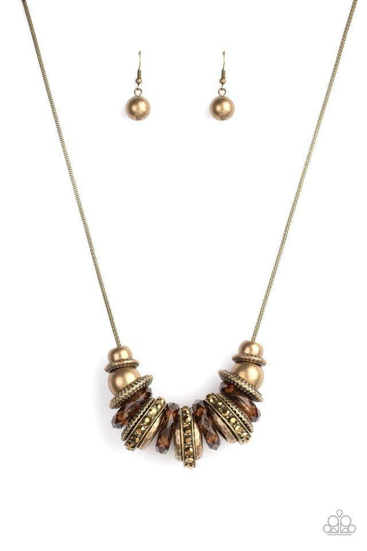 Paparazzi Necklace ~ Metro Mantra - Brass