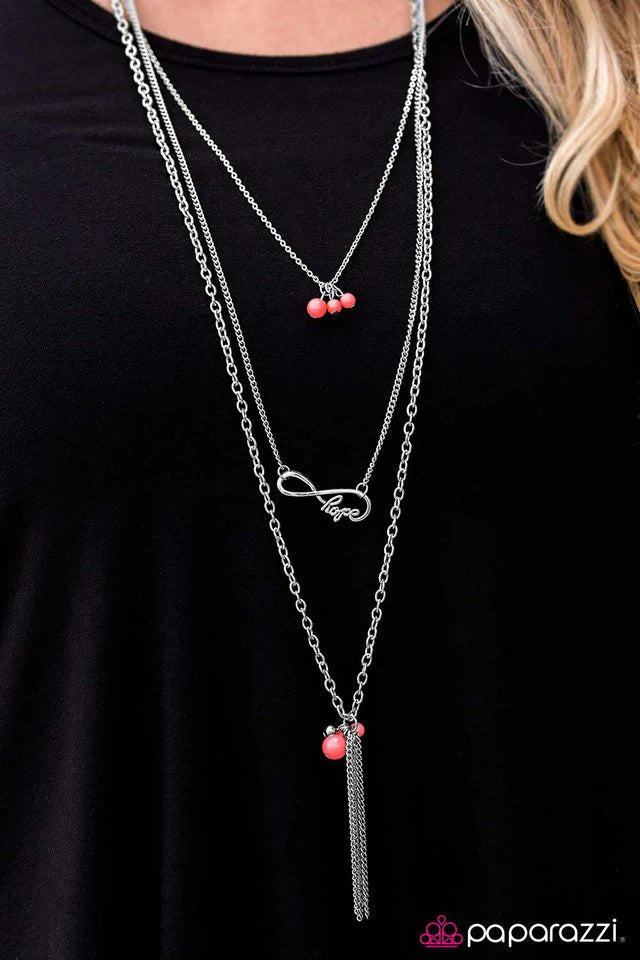 Collar Paparazzi ~ Nunca pierdas la esperanza - Naranja