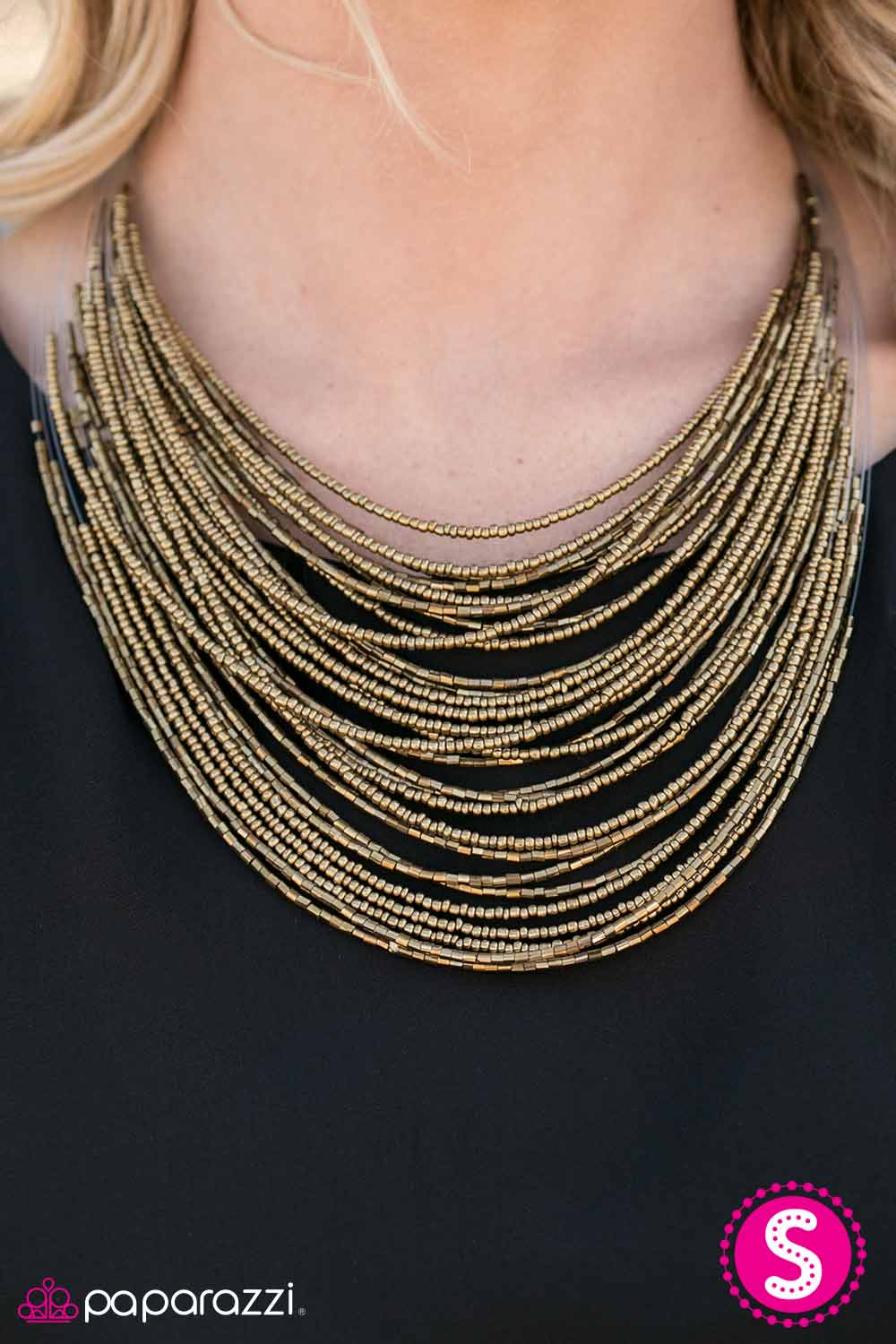 Paparazzi Necklace ~ Starlight Serenade - Brass