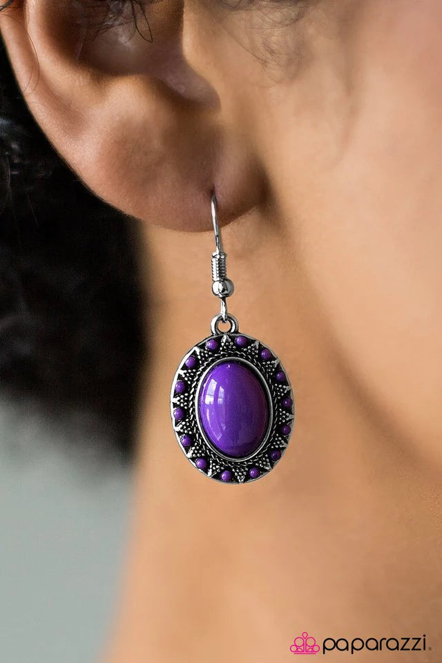 Paparazzi Earring ~ The Sun Is Up - Purple