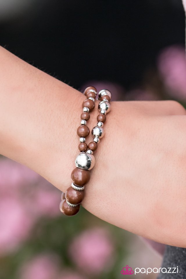 all dressed uptown brown paparazzi Paparazzi "Tonal Takeover" Brown Bracelet