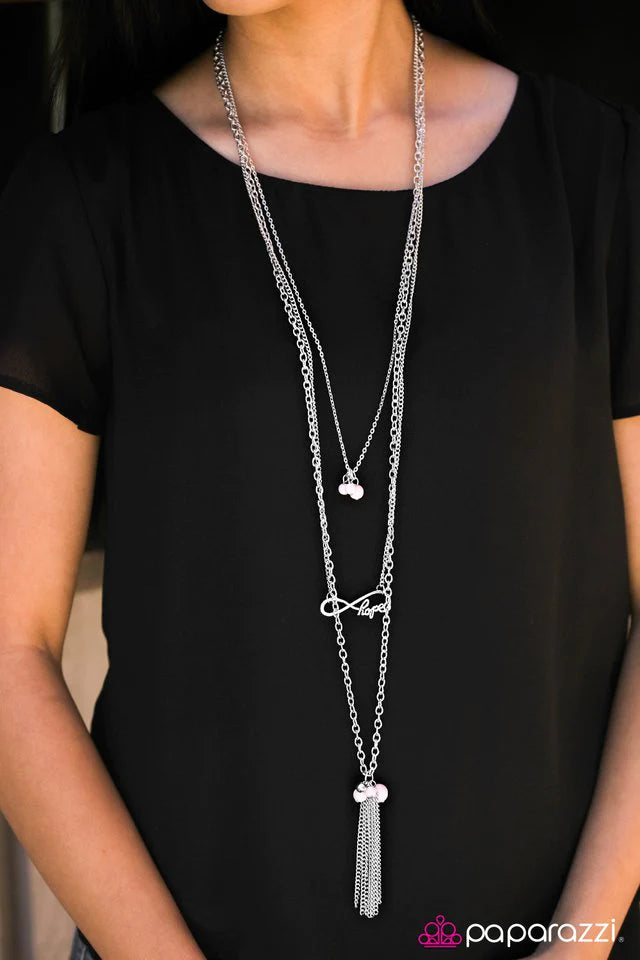 Collar Paparazzi ~ Nunca pierdas la esperanza - Rosa