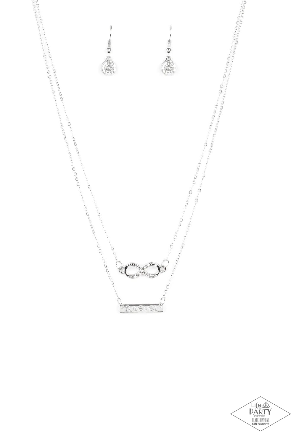 Collar Paparazzi ~ Amor eterno - Plata