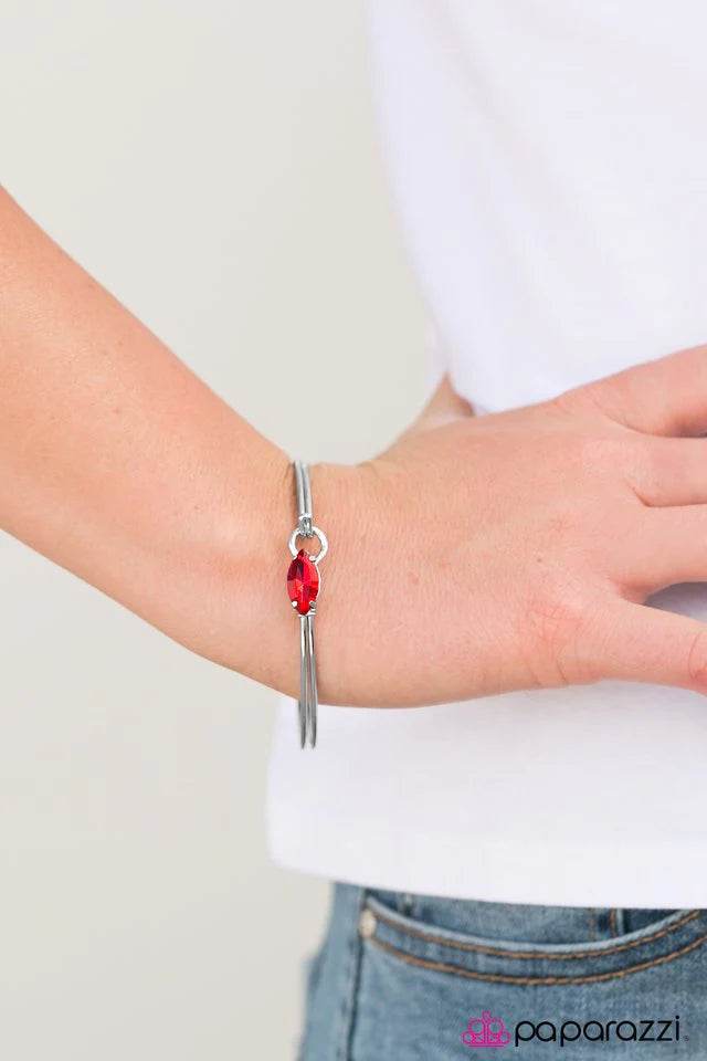 Paparazzi Bracelet ~ Im Here To Dazzle - Red