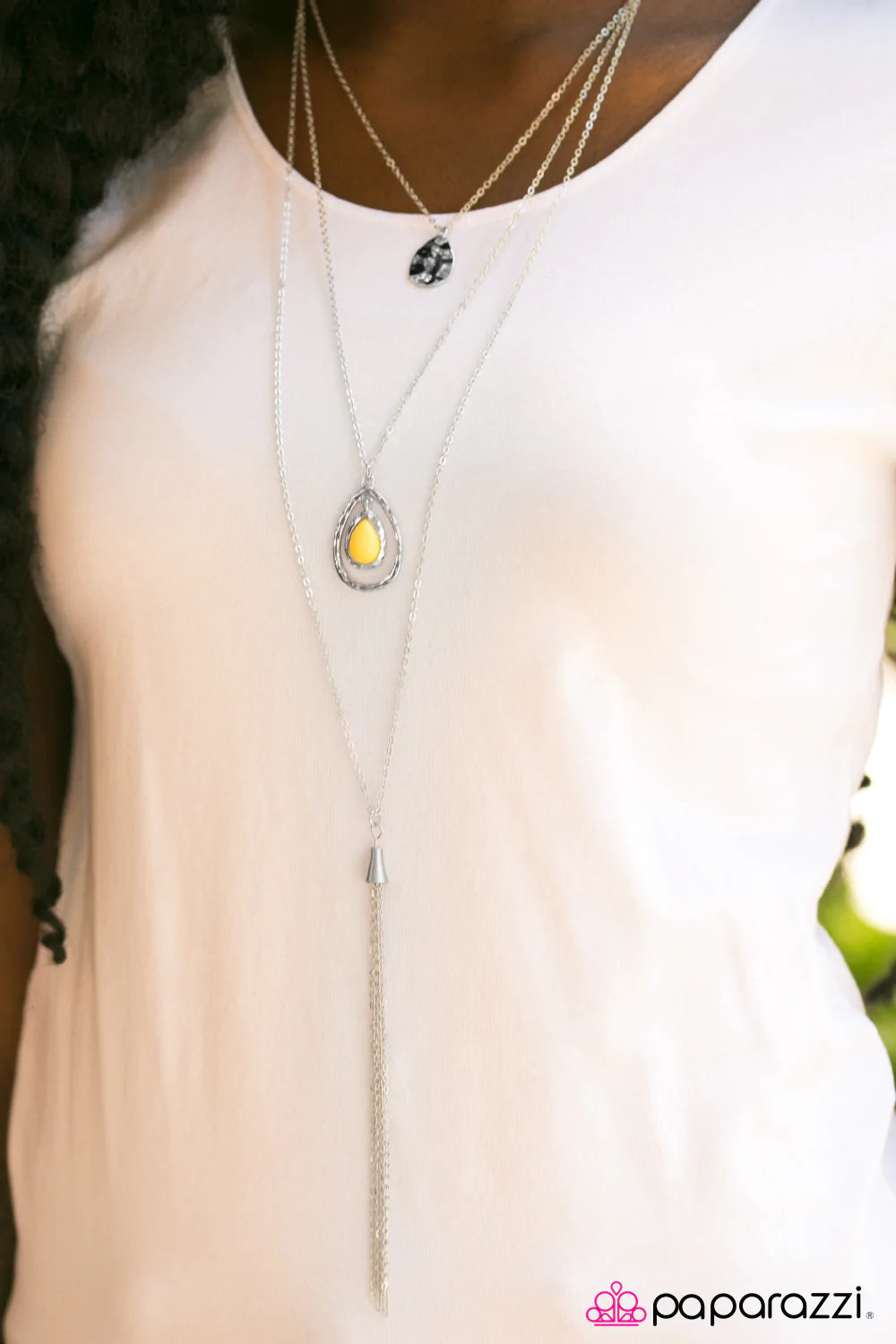 Paparazzi Necklace ~ Fire and Rain - Yellow