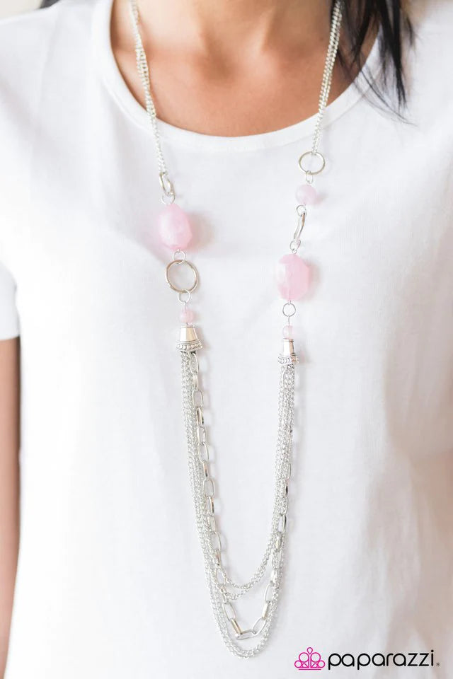 Paparazzi Necklace ~ Have An ICE Day - Pink