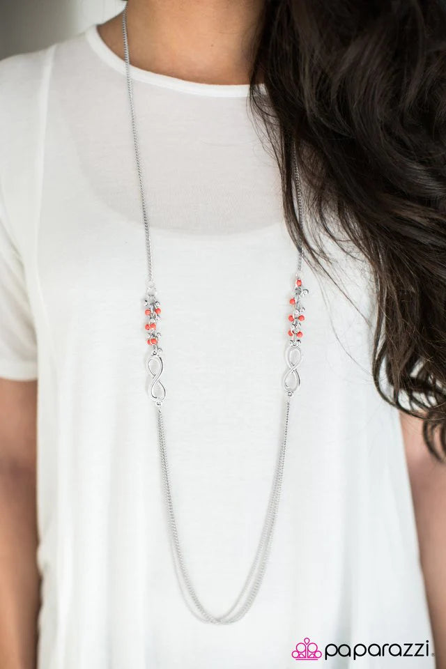 Paparazzi Necklace ~ Endlessly Entwined - Orange