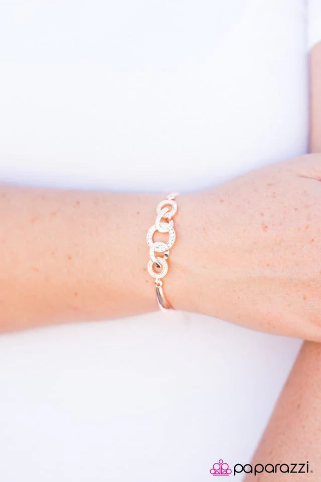 Paparazzi Bracelet ~ Royal Society - Rose Gold