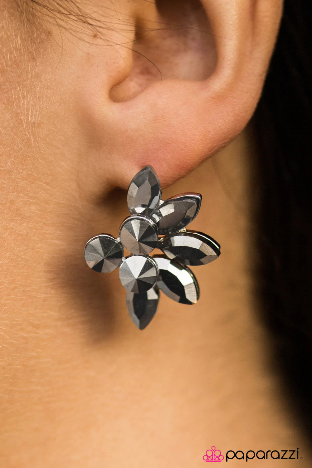 Paparazzi Earring ~ Firework Fanatic - Silver
