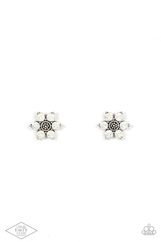 Love Me DEW - White - Paparazzi Earring Image
