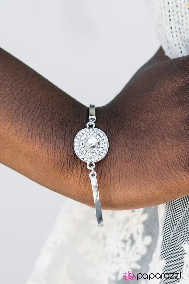 Paparazzi Bracelet ~ Living Large - White